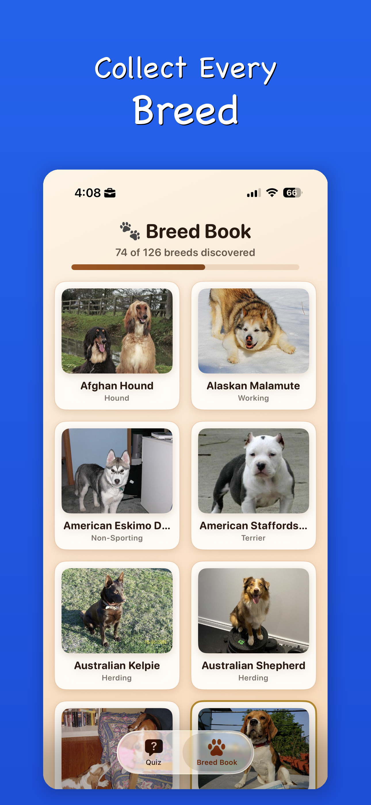 Collect every breed in your field guide with fun facts and traits